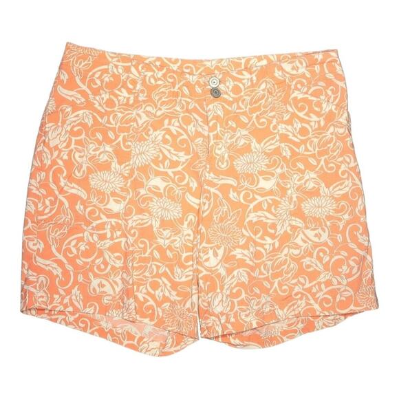 Lane Bryant Shorts Plus Sz 20 Lightweight Casual Floral Peachy Orange - Picture 1 of 7